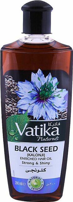 Dabur Vatika Black Seed Enriched Hair Oil, Strong & Shiny 200ml