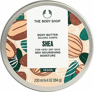 The Body Shop Shea 96 Hours Nourishing Moisture, Vegan, The Body Butter For Very Dry Skin, 50ml