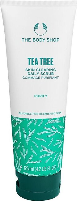The Body Shop Tea Tree Purify Skin Clearing Daily Scrub, Suitable For Blemished Skin, 125ml