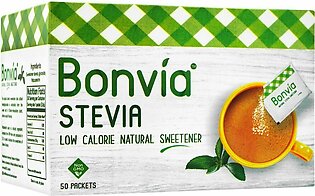 Bonvia Stevia Sweetener Sachet, 50-Pack