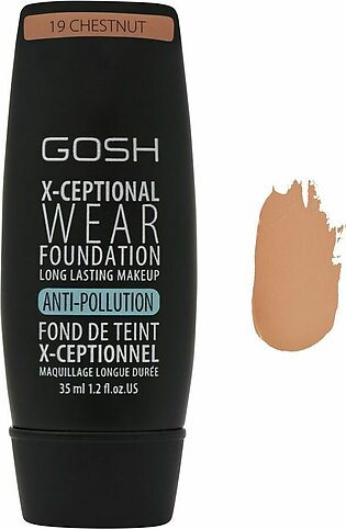 Gosh X-Ceptional Wear Foundation, 19 Chestnut, 35ml