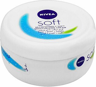 Nivea Soft Refreshingly Soft Moisturizing Cream, For Face/Body/Hands, 50ml