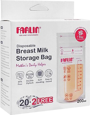 Farlin Disposable Breast Milk Storage Bag, 20-Pack, 200ml, BP-869-2
