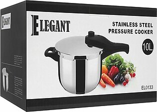Elegant Pressure Cooker, 8 Liters, Stainless Steel, EL-0134