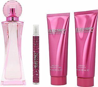 Paris Hilton Electrify Set, For Women, Eau De Parfum 100ml & 10ml + Body Lotion 90ml + Shower Gel 90ml