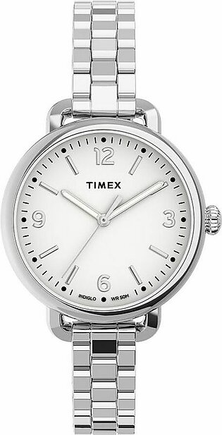 Timex Women's Standard Demi 32mm Stainless Steel Bracelet Watch Silver, TW2U60300