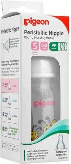 Pigeon Peristaltic Nipple Round Nursing Bottle, 120ml, A-26371