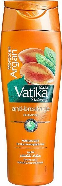 Dabur Vatika Naturals Moroccan Argan Anti-Breakage Shampoo, For Dry/Unmanagable Hair, 185ml