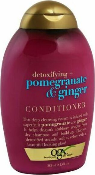 OGX Detoxifying + Pomegranate & Ginger Conditioner, Sulfate Free, 385ml