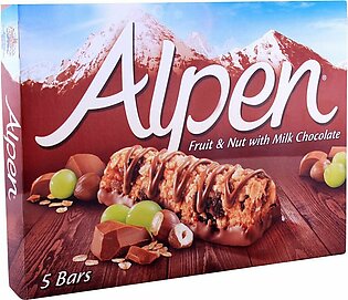 Alpen Light Fruit & Nut With Milk Chocolate Cereal Bars 5-Pack