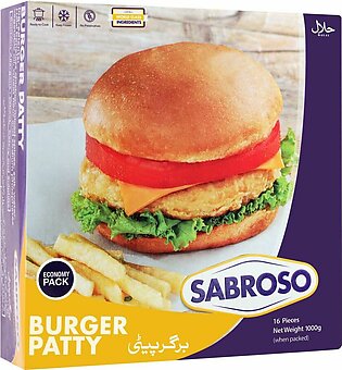 Sabroso Burger Patty, 16 Pieces, Chicken, 1000g