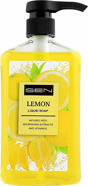 Sen Lemon Liquid Soap, With Vitamin E, 600ml