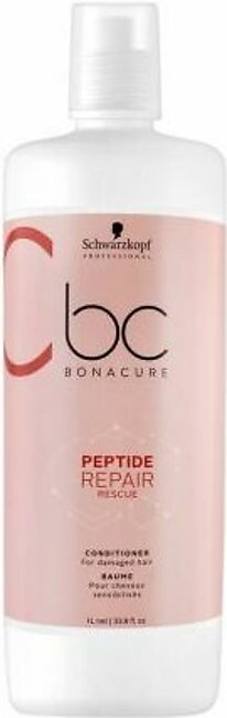 Schwarzkopf BC Bonacure Peptide Repair Rescue Conditioner, For Damaged Hair, 1 Liter