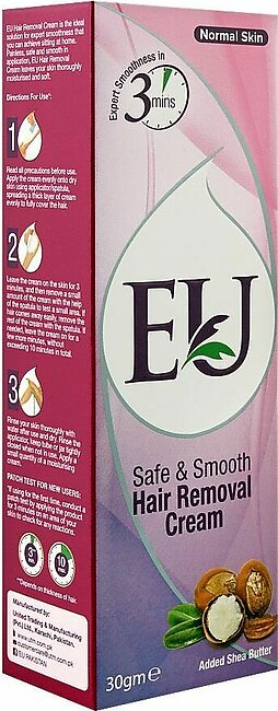 EU Safe & Smooth Normal Skin Hair Removal Cream, 30g