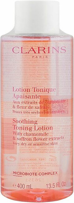 Clarins Paris Chamomile & Saffron Flower Extract Soothing Toning Lotion, 400ml