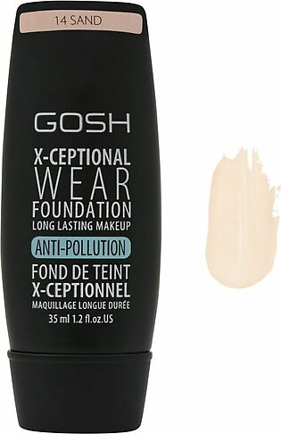 Gosh X-Ceptional Wear Foundation, 14 Sand, 35ml