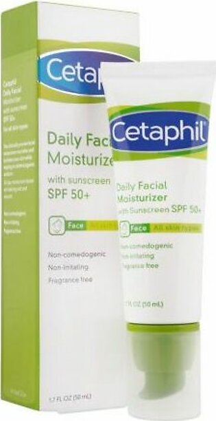 Cetaphil Daily Facial Moisturizer, SPF 50+, All Skin Types, 50ml