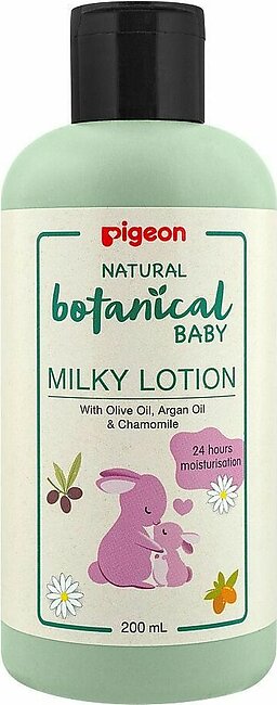 Pigeon Natural Botanical Olive Oil, Argan Oil & Camomile Baby Milk Lotion, 200ml