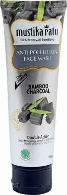 Mustika Ratu Bamboo Charcoal Anti Pollution Face Wash, 100g