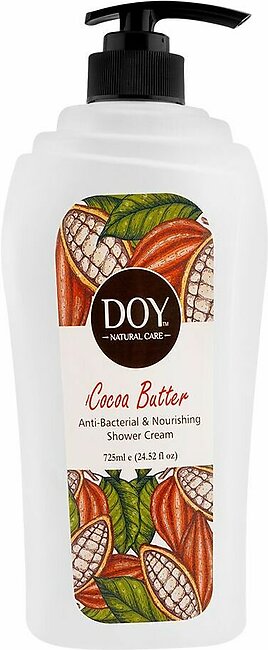 Doy Natural Care Cocoa Butter Anti-Bacterial & Nourishing Shower Cream, 725ml