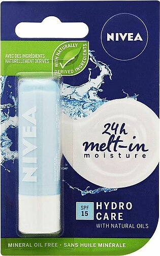 Nivea 24h Melt-In Moisture Lip Balm, SPF 15, Hydro Care