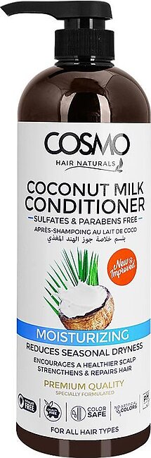 Cosmo Hair Naturals Coconut Milk Moisturizing Conditioner, For All Hair Types, 1000ml