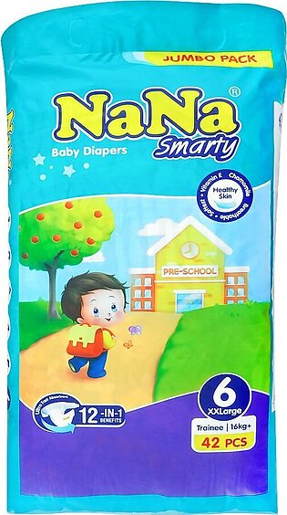 Nana Smarty Baby Diapers Trainee, 16 KG+ No. 6, XXLarge, 42-Pack