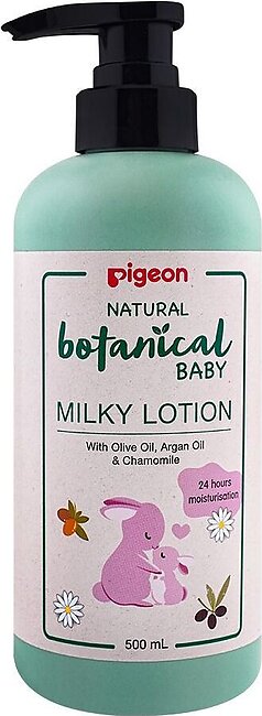 Pigeon Natural Botanical Olive Oil, Argan Oil & Chamomile Baby Milk Lotion, 500ml