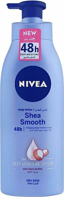 Nivea Shea Smooth Dry Skin Body Lotion, With Deep Moisture Serum, 400ml