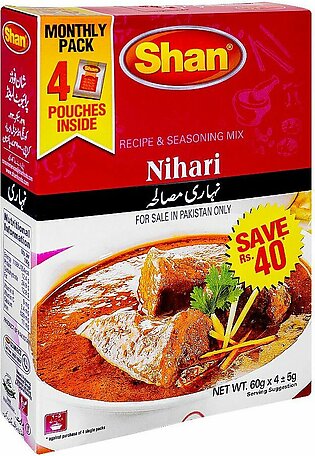 Shan Nihari Recipe Masala, 60g x 4