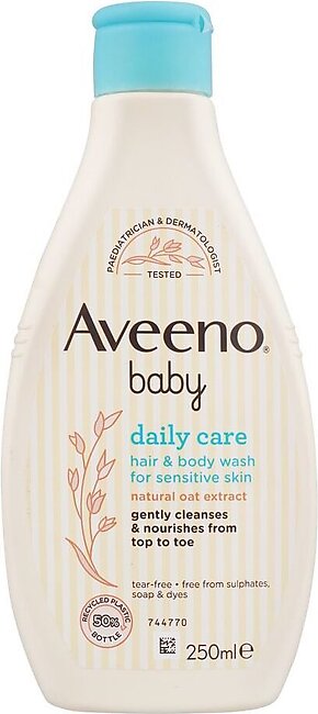 Aveeno Baby Daily Care Hair & Body Wash, For Sensitive Skin, 250ml
