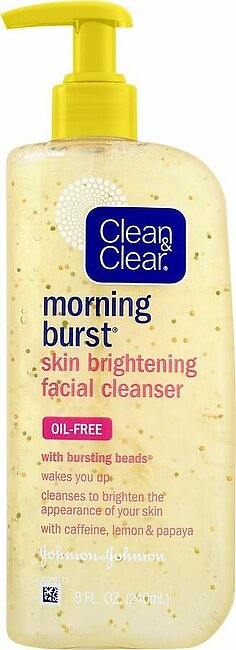 Clean & Clear Morning Burst Oil Free Skin Brightening Facial Cleanser, 240ml