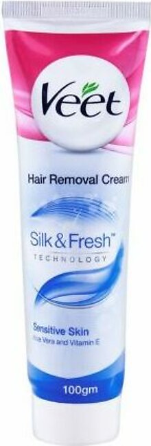 Veet Silk & Fresh Sensitive Skin Hair Removal Cream, With Aloe Vera & Vitamin-E, 100ml