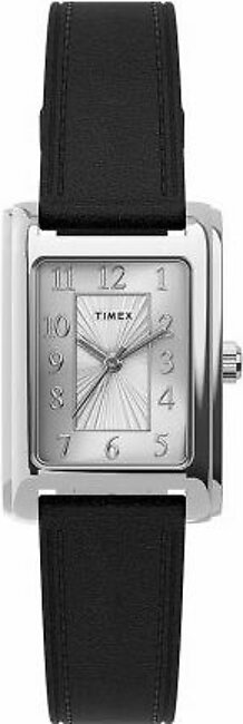 Timex Women's Meriden 21mm Black Leather Strap Watch, TW2U06200
