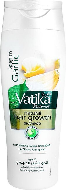 Dabur Vatika Naturals Spanish Garlic Natural Hair Growth Shampoo, For Weak/Falling Hair, 360ml