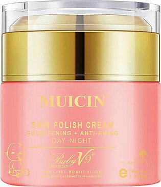 Muicin Baby V9 + Brightening + Anti Aging Day-Night Skin Polish Cream, For All Skin Types, 50g