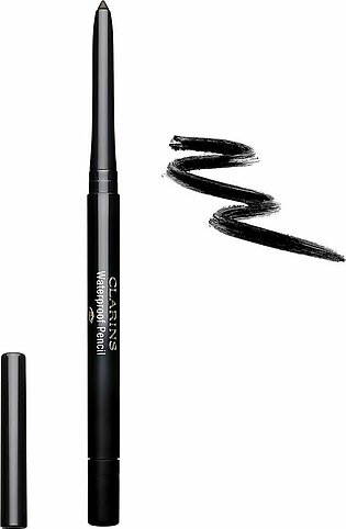 Clarins Paris Waterproof Pencil Eyeliner, Long-Lasting, 01 Black Tulip