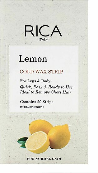 RICA Lemon Legs & Body Normal Skin Cold Wax Strip 20-Pack