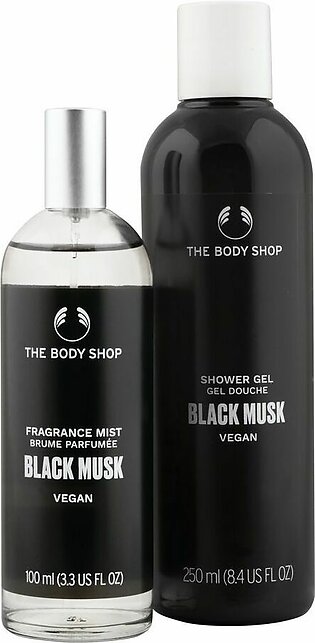 The Body Shop Deep Black Musk Duo Shower Gel + Fragrance Mist, Vegan, 19540