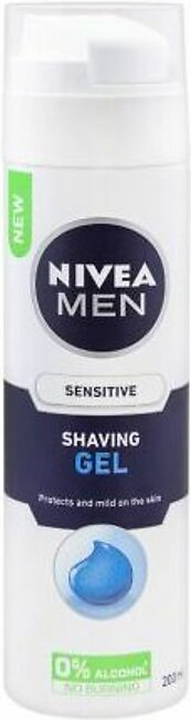 Nivea Men Sensitive Shaving Gel, Alcohol Free, 200ml