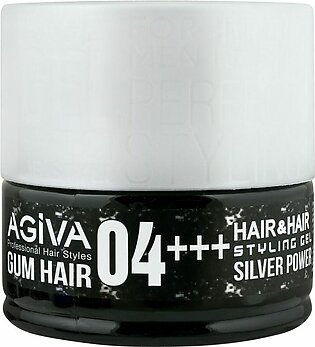 Agiva Professional Gum Hair, 04, Silver Power, Hair & Hair Styling Gel, 200ml