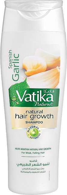 Dabur Vatika Naturals Spanish Garlic Natural Hair Growth Shampoo, For Weak & Falling Hair, 185ml