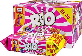 Peek Freans Rio Strawberry Vanilla, 8-Half Roll Pack