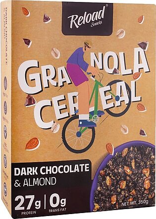 Reload Snacks Dark Chocolate & Almond Granola Cereal, 350g