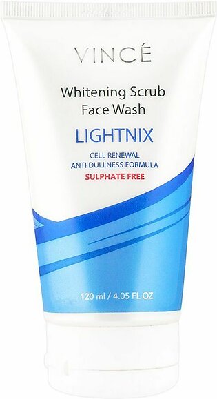 Vince Lightnix Anti Dullness Whitening Scrub Face Wash, 120ml