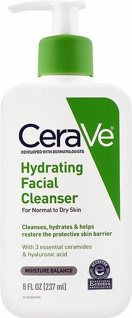 CeraVe Hydrating Facial Cleanser, Normal To Dry Skin, 237ml