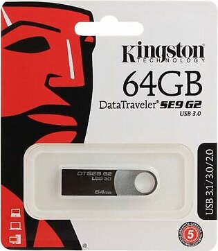 Kingston 64GB USB 3.1/3.0/2.0 Data Traveler SE9 G2 USB Drive, DT-SE9G2/164GB