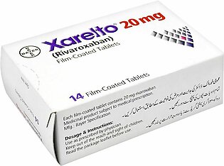 Bayer Pharmaceuticals Xarelto Tablet, 20mg, 14-Pack