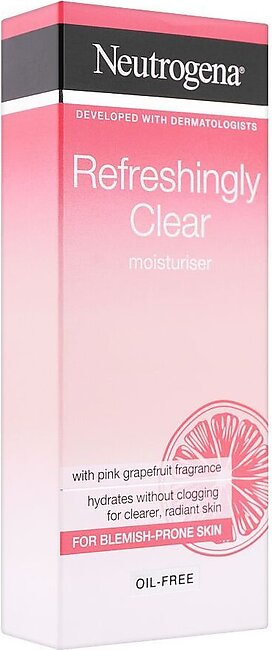 Neutrogena Refreshingly Clear Pink Grapefruit Oil-Free Moisturiser, 50ml