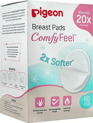 Pigeon Comfy Feel 2x Softer Breast Pads, 60-Pack, Q79253